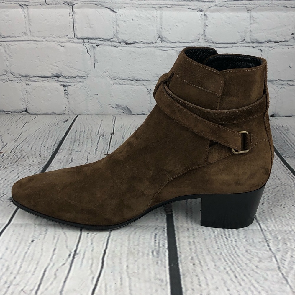 Saint Laurent, Brown Suede Ankle Boots, EU 35.5 - Picture 4 of 10